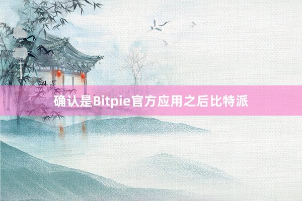 确认是Bitpie官方应用之后比特派