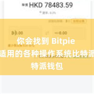 你会找到 Bitpie 钱包适用的各种操作系统比特派钱包