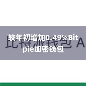 较年初增加0.49%Bitpie加密钱包